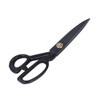 Sewing Scissors 10in Black High Manganese Steel Iron Ergonomic Curved