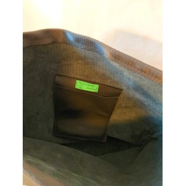 Wheelchair bag, wheelchair tote in top grain leather and seat belt straps