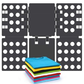 T shirt Folder Clothes Folding Board Laundry Organizer Adjustable PP Plastic Folding Board Easy and Fast for Kid and Adult to Fold Clothes Black