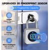 eLinkSmart Fingerprint Gym Locker Lock, Keyless Biometric Padlock, Weatherproof Electronic