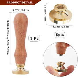 CRASPIRE 5 Styles Ocean Animal Wax Seal Stamp Head Turtles 25mm Removable Brass Head Set with 1Pcs Wooden Sealing Stamp Handle for Wedding Birthday Envelopes Invitations Gift Packing Wrap Decoration