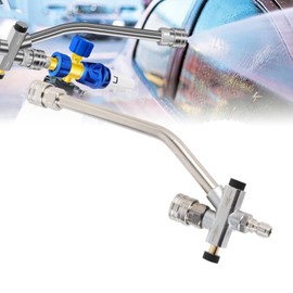 Dual Connector Pressure Washer Wand Stainless Steel 6000psi Multifunctional Foam Cannon Dual Connector Accessory