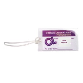 Qty 500 of Each, 10 Mil Luggage Tags Laminating Pouches with 6-inch Loops, 2-1/2 x 4-1/4 pre-Slotted