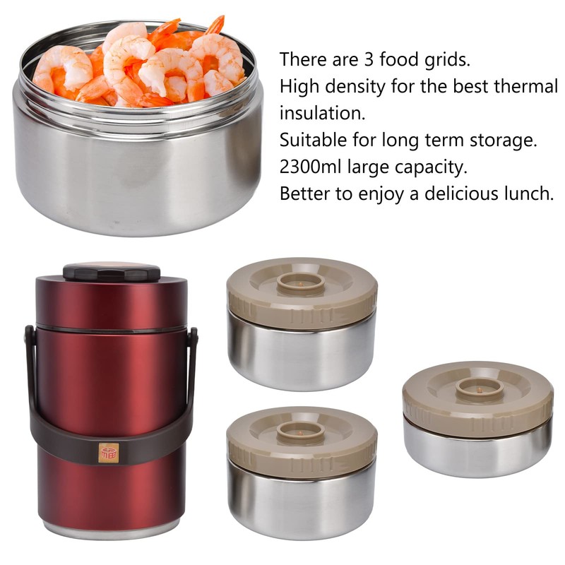 Qiilu Food Flask 2L Termos Para Comida Caliente 24 Horas