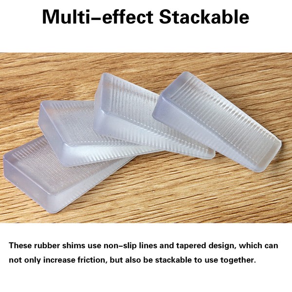 Tahikem Tahikem 8 Pcs Plastic Clear Table Shims, Level Wedge