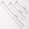 Pack of 3 Plastic Ruler, 15 cm, 20 cm, 30