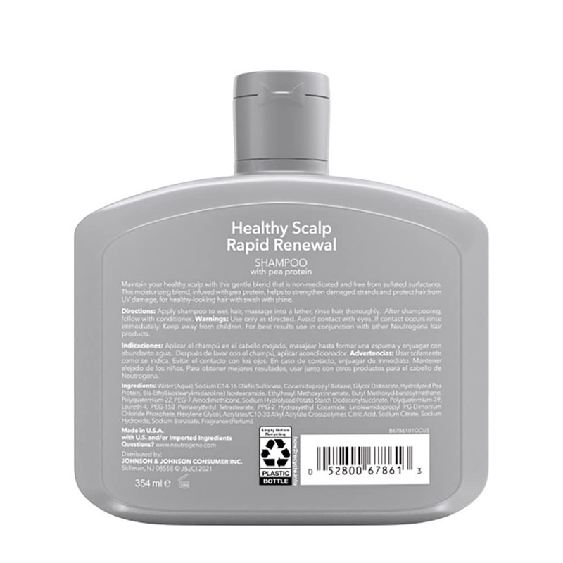 Neutrogena Healthy Scalp Rapid Renewal Shampoo with Pea Protein, UV