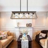 Ship From USA, 32" Industrial 5-Light Pendant Chandelier, Modern Metal