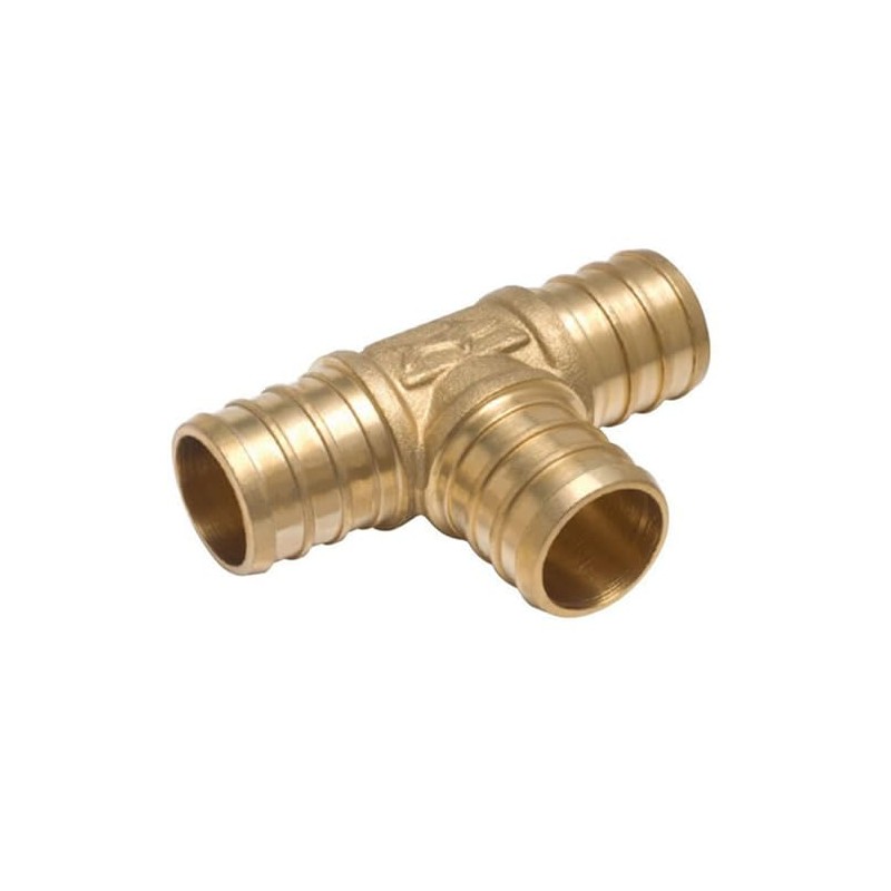 1-1/4" x 1-1/4" x 1-1/4" PEXworx Brass Pex Crimp Tee