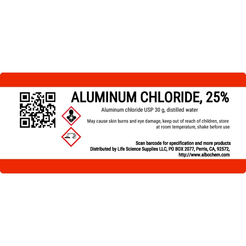 Aluminum Chloride, 25%, 4 oz/120 ml