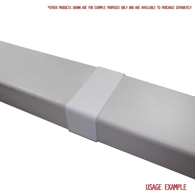 Kair Rectangular Straight Connector 150mm x 70mm Flat Pipe Joint
