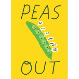 Scribbler Peas Out Sorry You're Leaving Peas in A Pod Fun Leaving Greeting Card SCR1244