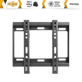 RICOO TV Monitor Wall Mount Flat Ultra Slim for 23-42 Inch Universal TV Mount F0722 TV Mount for Wall Mount TV 32 Inch to 40 kg Max. VESA 200 x 200 mm