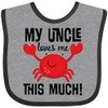 inktastic Uncle Loves Me Childs Crab Baby Bib Heather and