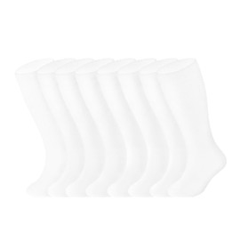 Sea Zaela - 4 pares de calcetines de fútbol para niños, calcetines de béisbol y sóftbol, calcetines de fútbol para niñas y niños de 1 a 6 años, A White*4, 3-6 Años