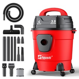 Aspiradora Seco Mojado 3 En 1 con Sistema de Expulsión de Aire, 15L 3.5 Pico HP, 10 Accesorios, Aspiradora con Filtro, Manguera de 1 M Y Cable de 3 M 