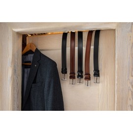 BeComfy Leather Belt for Men 100% Natural Leather 30 mm Black Brown 90 95 100 105 110 115 120 cm, Pg09 Black