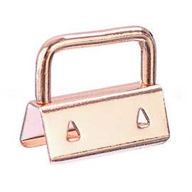 CleverDelights 1" Key Fob Hardware - Rose Gold Color - 25 Pack - Lanyards Key Chain