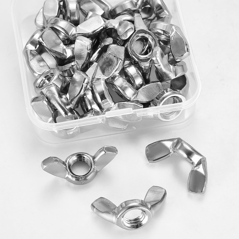 25 Pcs M8 Wing Nuts, Butterfly Nuts, Stainless Steel Butterfly