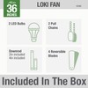 Hunter Fan Company 59386 Hunter 36" Loki LED Light Ceiling