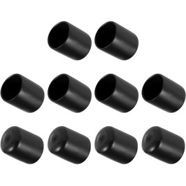 MACHSWON 10pcs Rubber End Caps 20mm ID, Black
