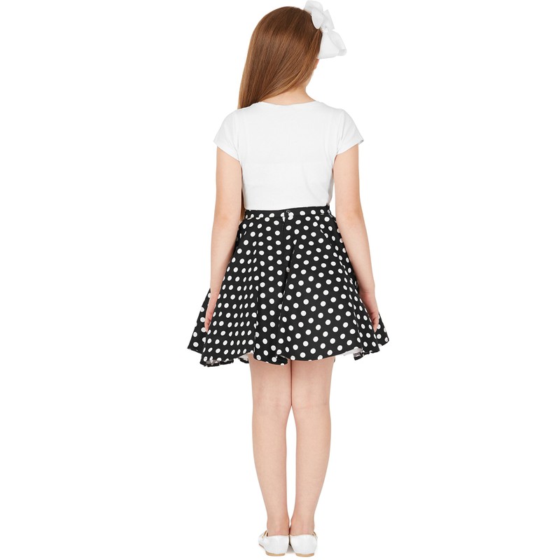 BlackButterfly Children's Vintage 1950s Girls Swing Circular Skirt - Full