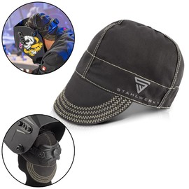 STAHLWERK Welding Cap | Welding Hat | Welding Hat | Welding Mask | Flame Retardant Welder Protective Clothing for Welding and Plasma Cutting