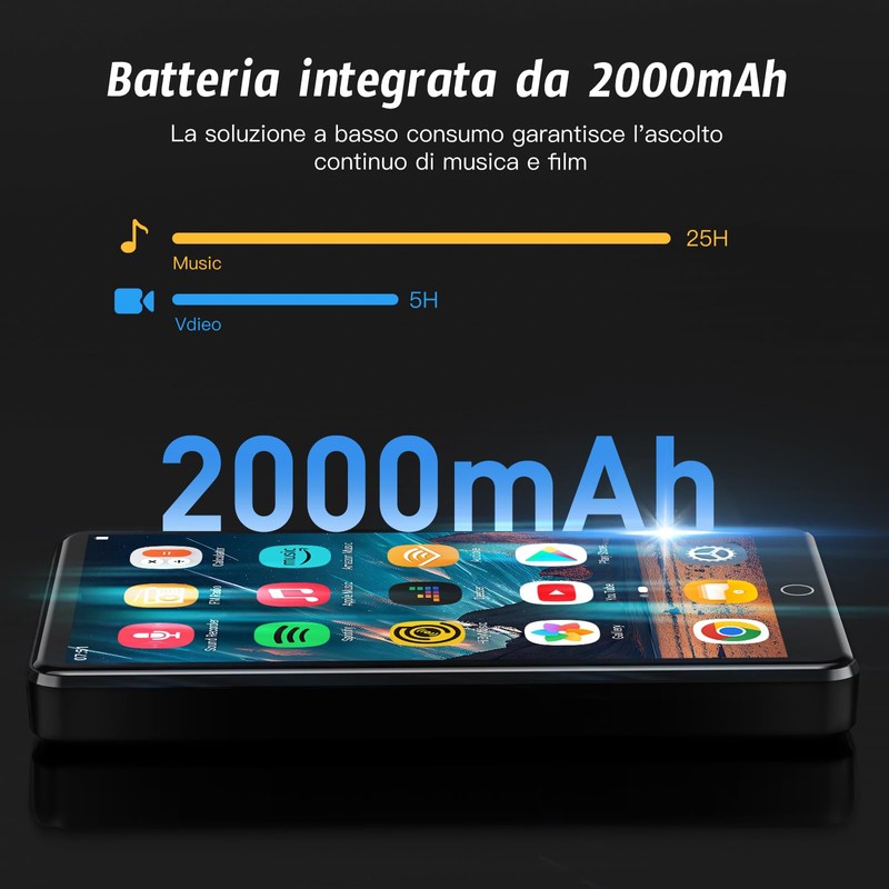 160GB Android 13 MP3 Player with Bluetooth and WiFi, 4.02"