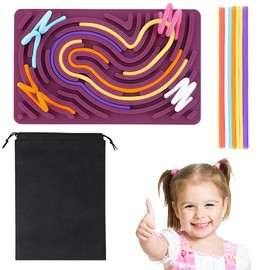 NHQZ Sensory Toy, Sensory Toys Fidget Game for Autism, Stress, Anxiety Games, Play Toy for Children from 3 Years and Adults, Sensory Toy Activity Board, with Travel Bag & 20 Cords