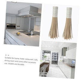 Healeved 2pcs Stove Cleaning Brush Kitchen Cleaning Brush Wok Scrubber Dish Scrub Handheld Dish Scrubber Handheld Whisk Pot Green Tea Matcha Old-fashioned Brush Large Pan Bamboo