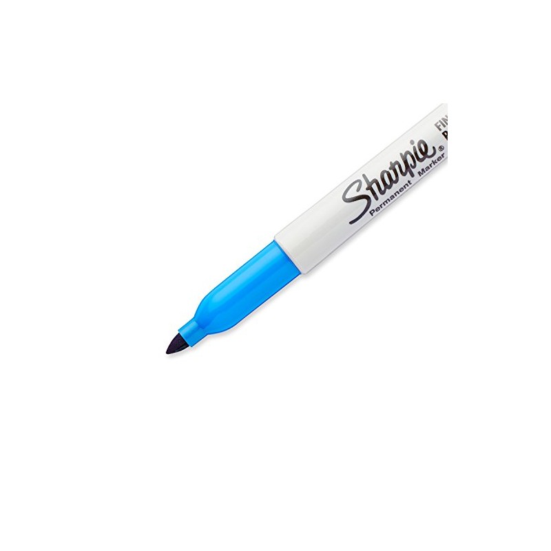SHARPIE Fine Point Permanent Markers, Techno Blue, 1 Count