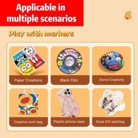 【60 Colors】Acrylic Paint Markers Waterproof - Quick-Dry Professional Art Markers for T-Shirts, Canvas, Wood, Multi-Surface Layering & Crafts, Smooth Overlays & Durable Pigments