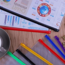 Antner 12 Pack Binder Pockets Letter Size 3 Holes 11.4" x 9.8" Zipper Binder Pouch Folders for 3 Ring Binder, 6 Colour PVC Waterproof Loose Leaf Bags