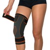 Knee Brace with 2 x Drawstrings, Black/Orange