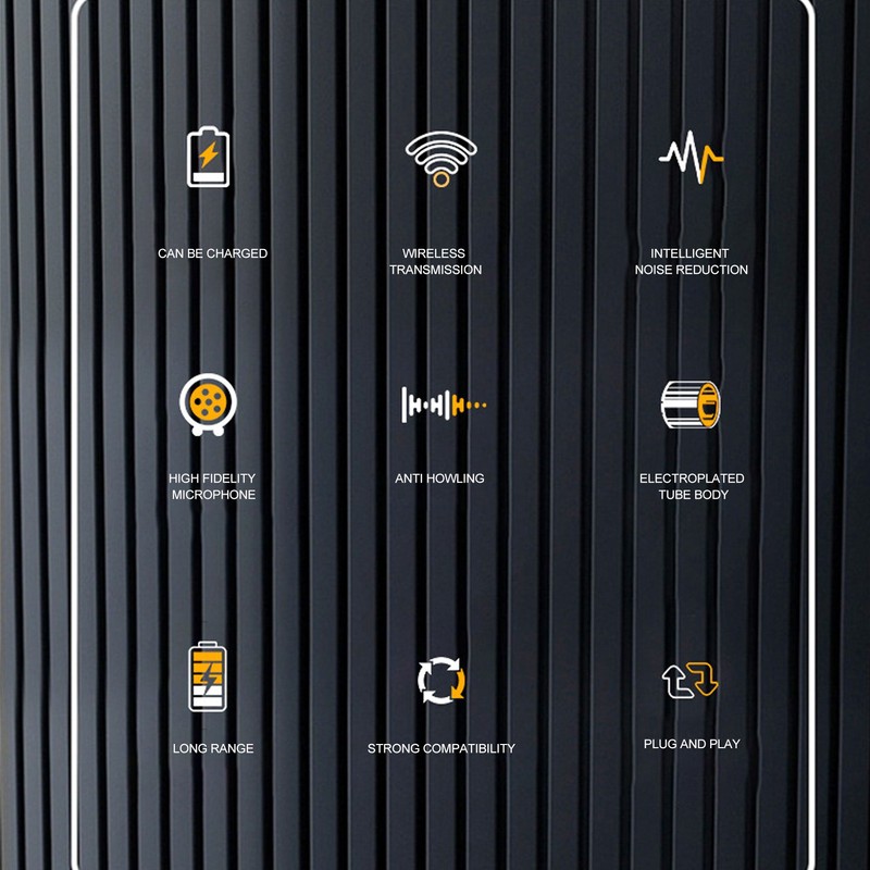 Wireless Microphone Intelligent Noise Reduction Clear Sound Pickup Rechargeable Handheld