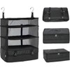 Travel Luggage Organizer Portable Travel Shelves Bag 3-Shelf Suitcase Cube