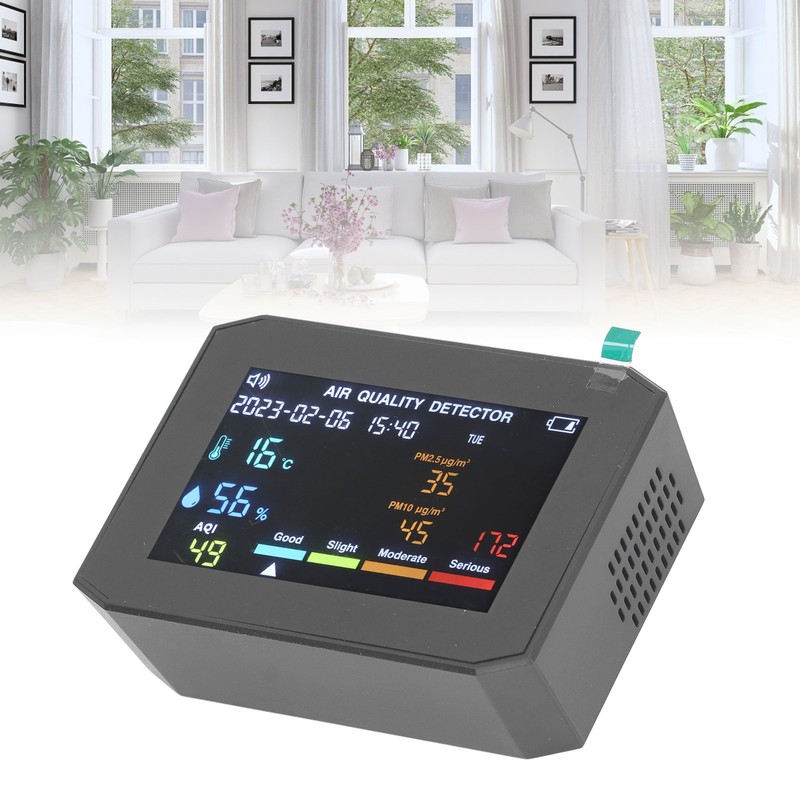 Air Quality Monitor PM2.5 PM10 HCHO TVOC CO2 Temperature Humidity