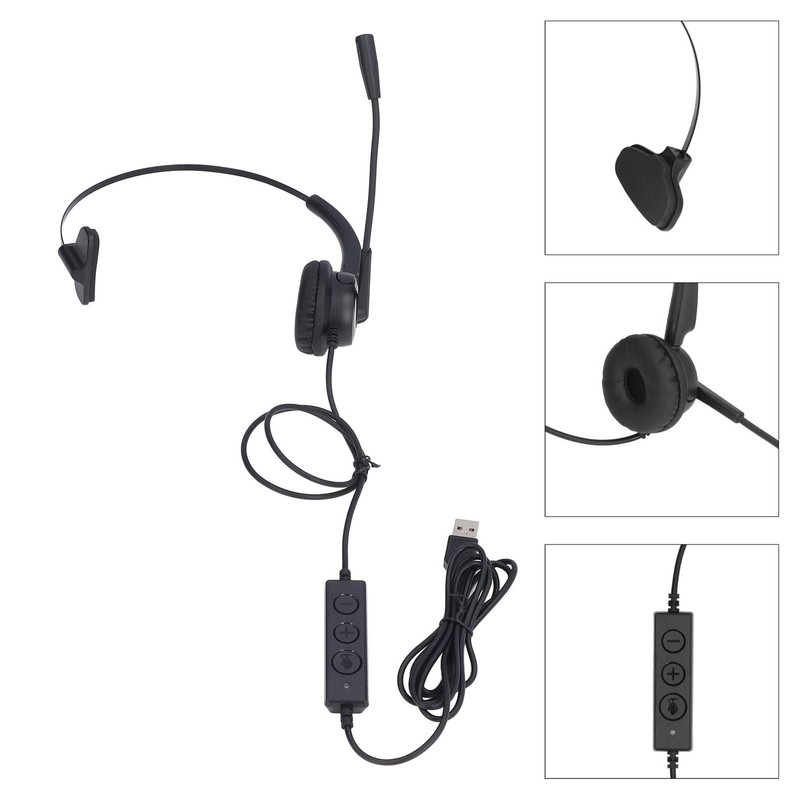 Sanpyl Auriculares con Micrófono, Auriculares con Cable de Negocios Auriculares
