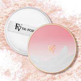 FV Powder Makeup Setting Powder, Fixing Powder with Puff, Translucent Loose Powder for Matting and Baking Powder, Even Complexion, Long Lasting Oil Control