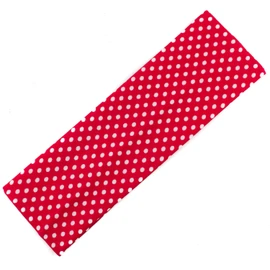 Mytoptrendz Wide Headband Soft Fabric Stretchy White Polka Dot Retro Kylie Head Band Head Wrap Hair Accessories for Women and Girls(Red - White Dotted print)