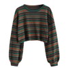 ZAFUL ZAFUL Women's Tribal Ethnic Graphic Cropped Knitwear Bohemian Long