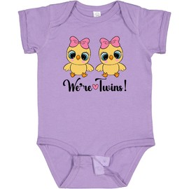 inktastic Twin Girls Baby Chicks Announcement Baby Bodysuit Newborn Lavender 45dc1