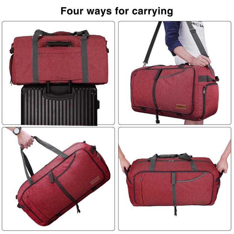 Bolsa de viaje 65L, Rojo oscuro