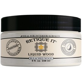 Retique It New and Improved Formula Liquid Wood Coatings - Stainable Primer - Paint It Then Stain it (Bleached Wood, Small)