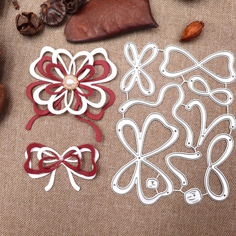 Line Bow Die Cuts for Card Making Bowknot Metal Cutting