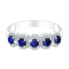 Belinda Jewelz - Anillo de plata de ley 925 chapado en rodio, circonita cúbica de corte redondo de 1,11 quilates, piedras preciosas de colores solitario, engastadas en garras, alianzas de compromiso para mujer, accesorios de moda, 8, Circonita, plata de 