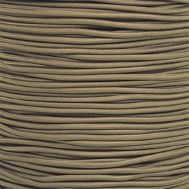 Golberg 1/8 Inch Diameter Shock Cord - Elastic Stretch Rope for Custom Bungee Lengths - (Coyote Brown, 25 Feet)