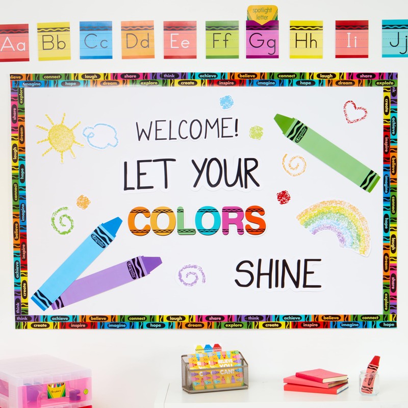 Eureka 847818 Crayola Crayons Mini Alphabet Bulletin Board Set for