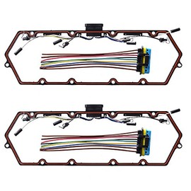 For 98-03 Ford Powerstroke Diesel Valve Cover Gasket Set Ford Powerstroke 7.3L red color fits 98-03 ford truck (OEM:F81Z-6584-AA, F81Z-9D930-AB, 615-201)