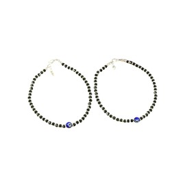 JewarHaat CZ Ad Gold Plated Indian Anklets for Women, Medium, Brass, Cubic Zirconia